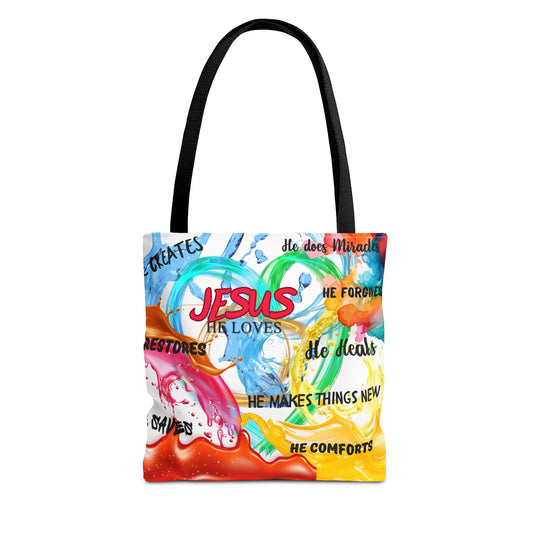 "The colorful Jesus Tote"