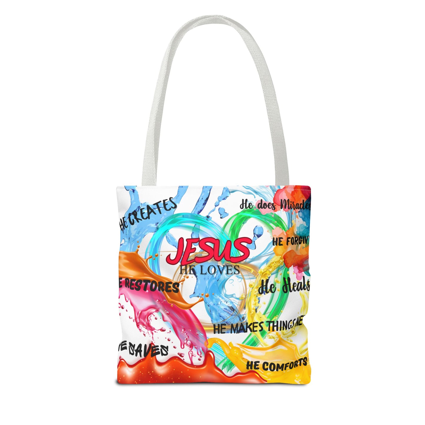 "The colorful Jesus Tote"