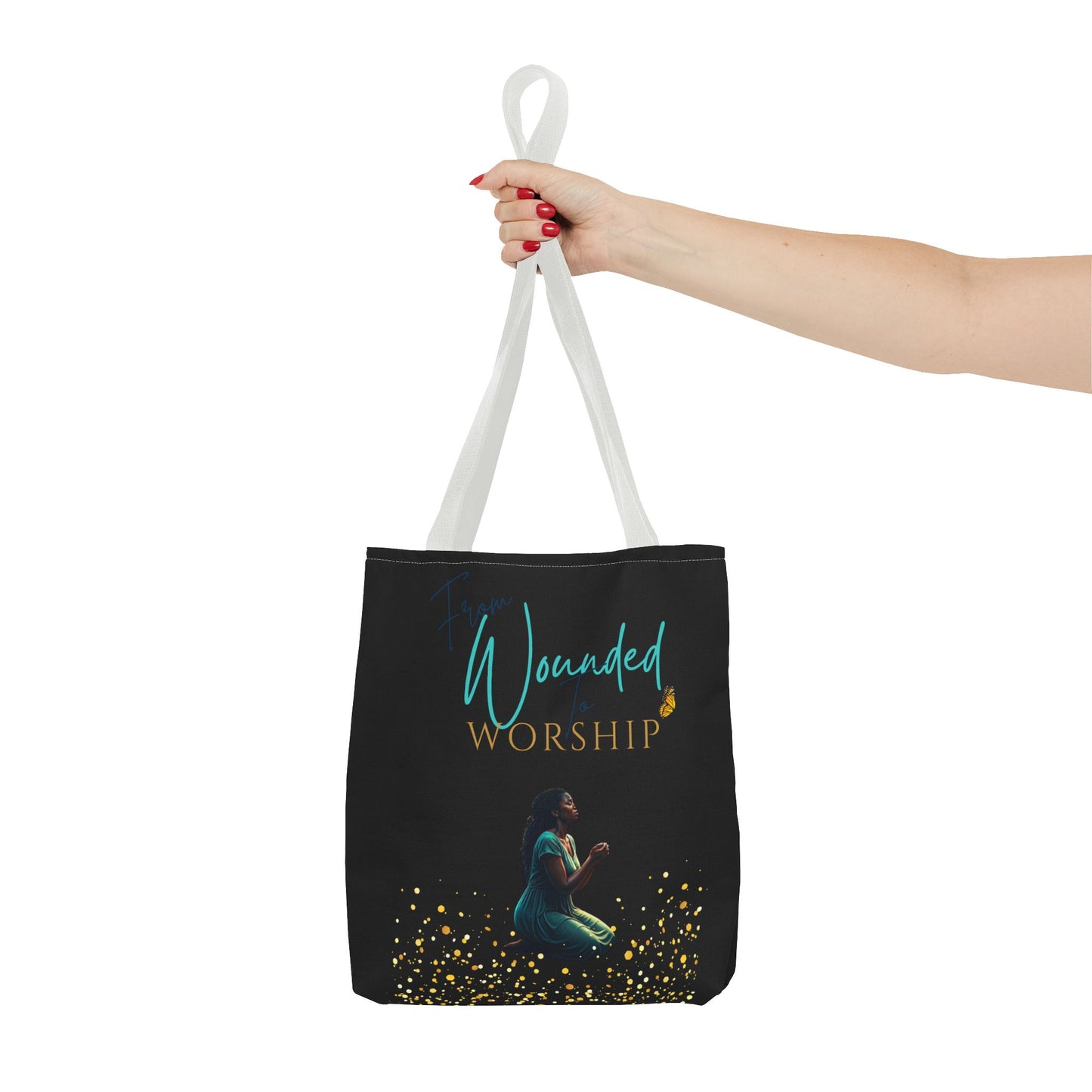 "Wounded to Worship" Tote Bag