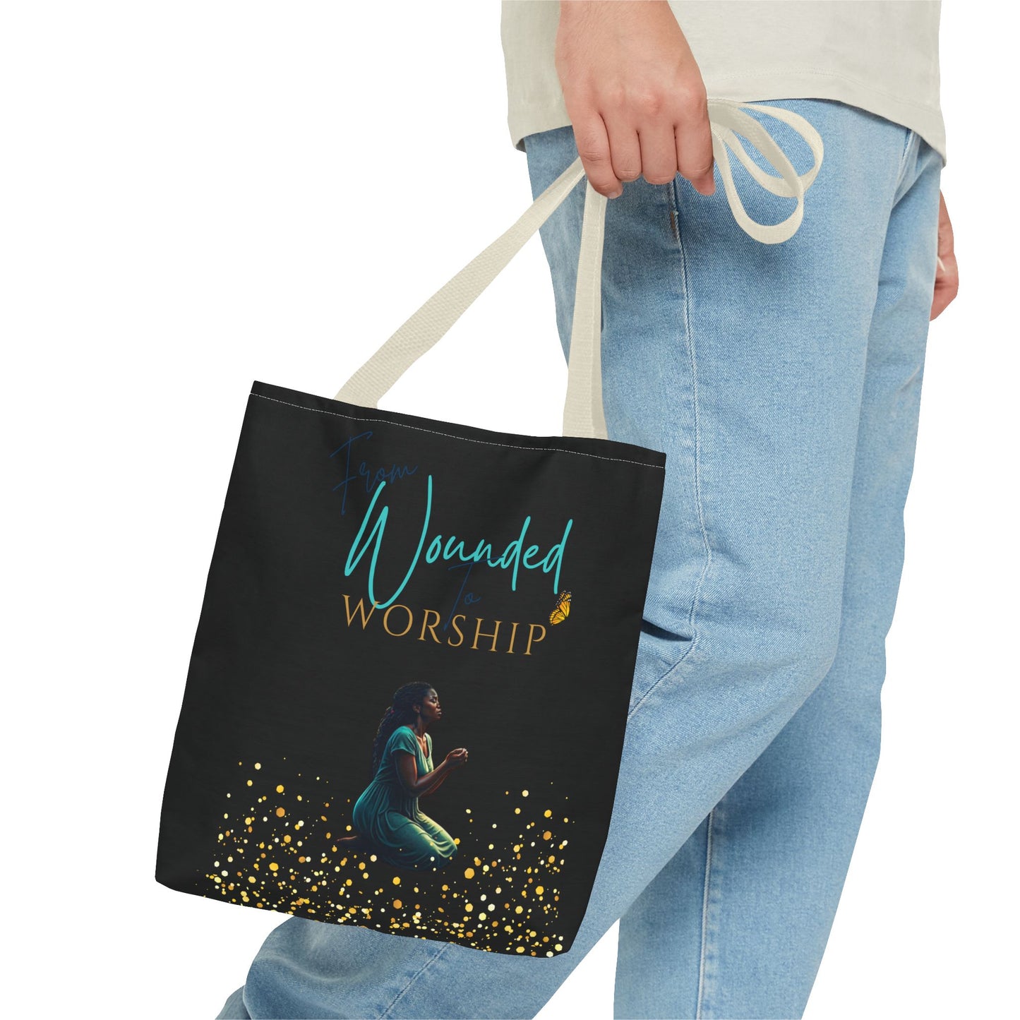 "Wounded to Worship" Tote Bag