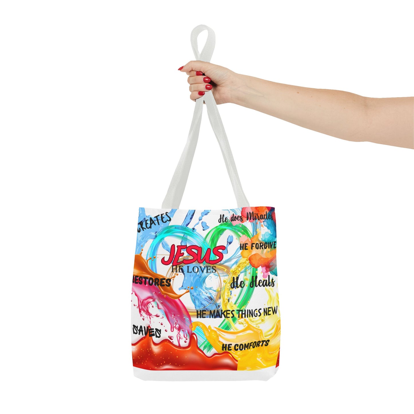 "The colorful Jesus Tote"