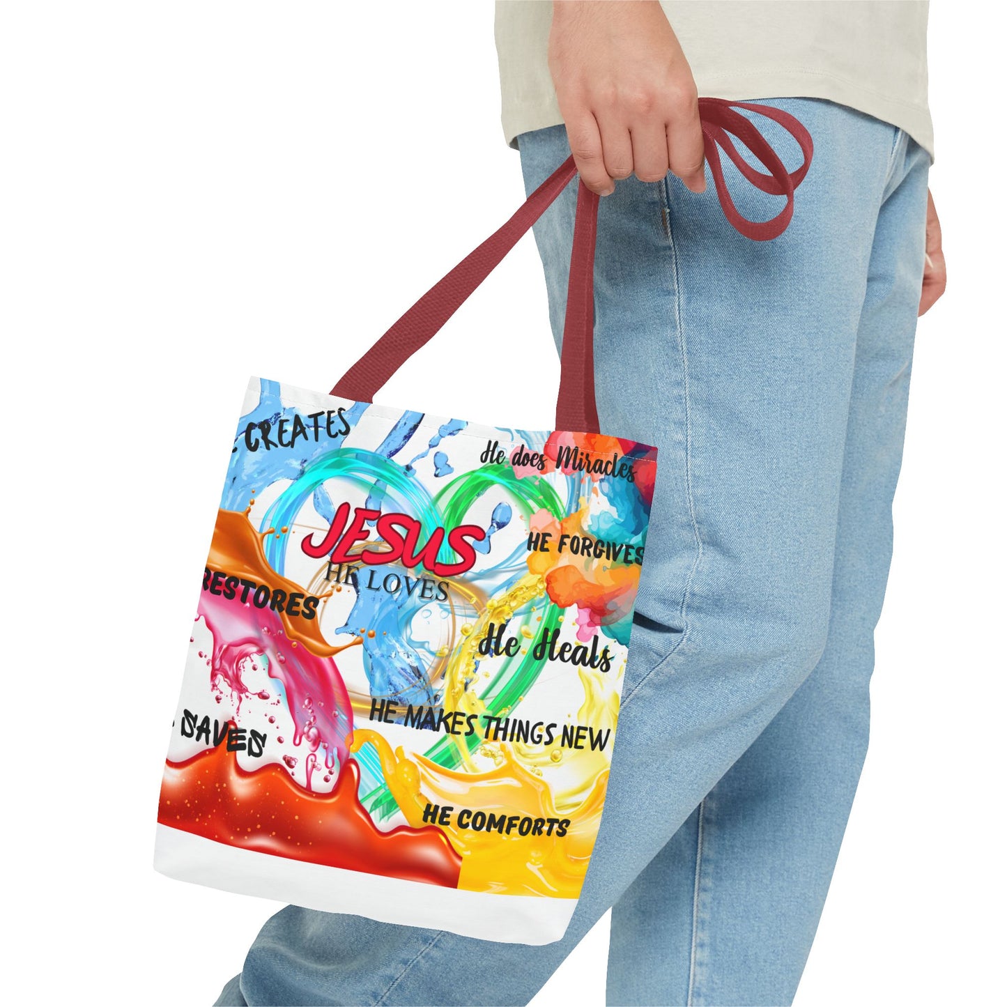 "The colorful Jesus Tote"